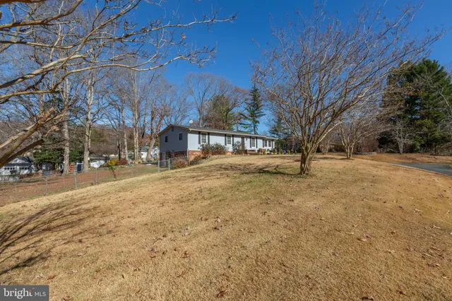a view of back yard of the house