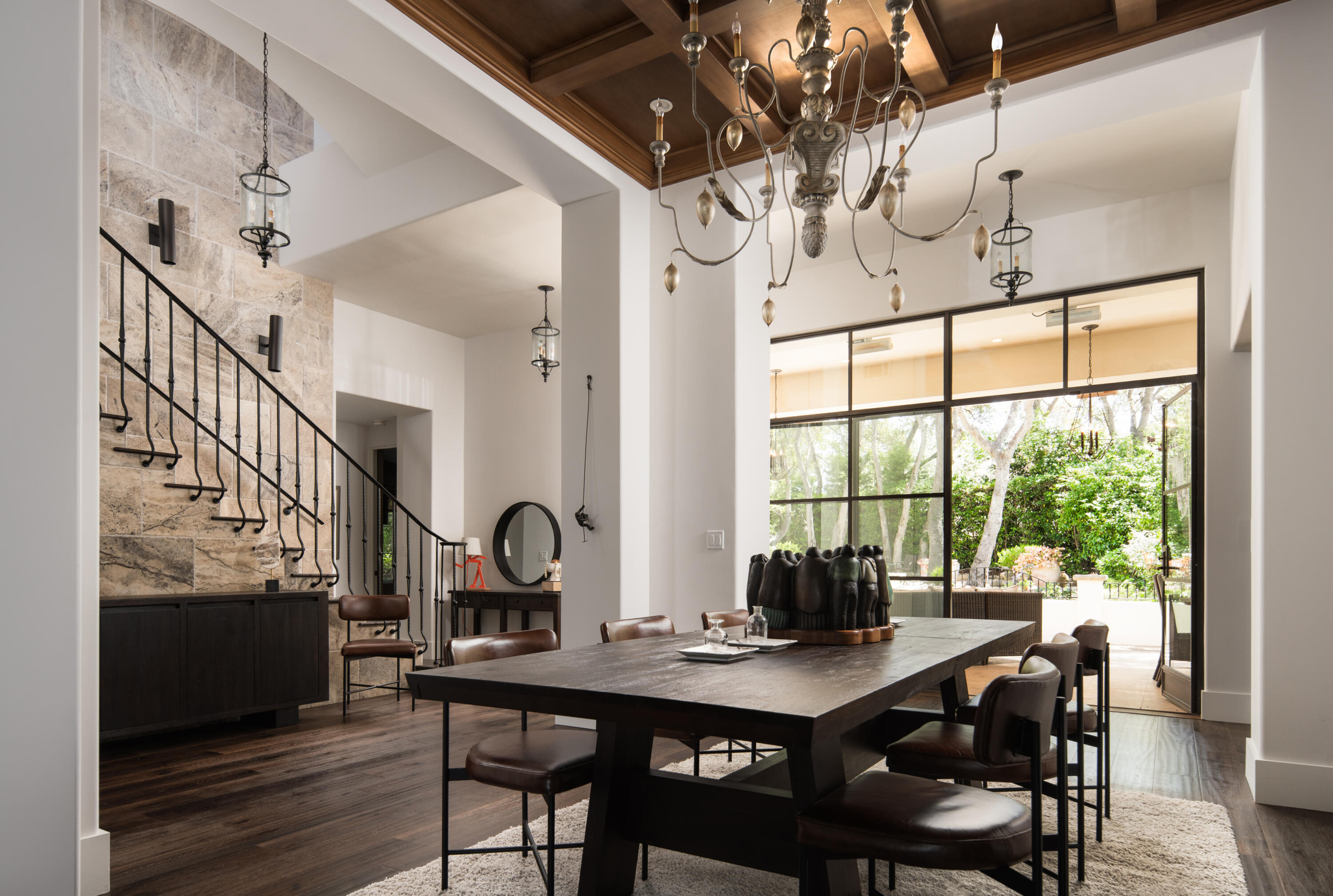 485 Monarch Lane Montecito, CA 93108 - Photo 3 of 28 a view of a dining room with furniture window and wooden floor