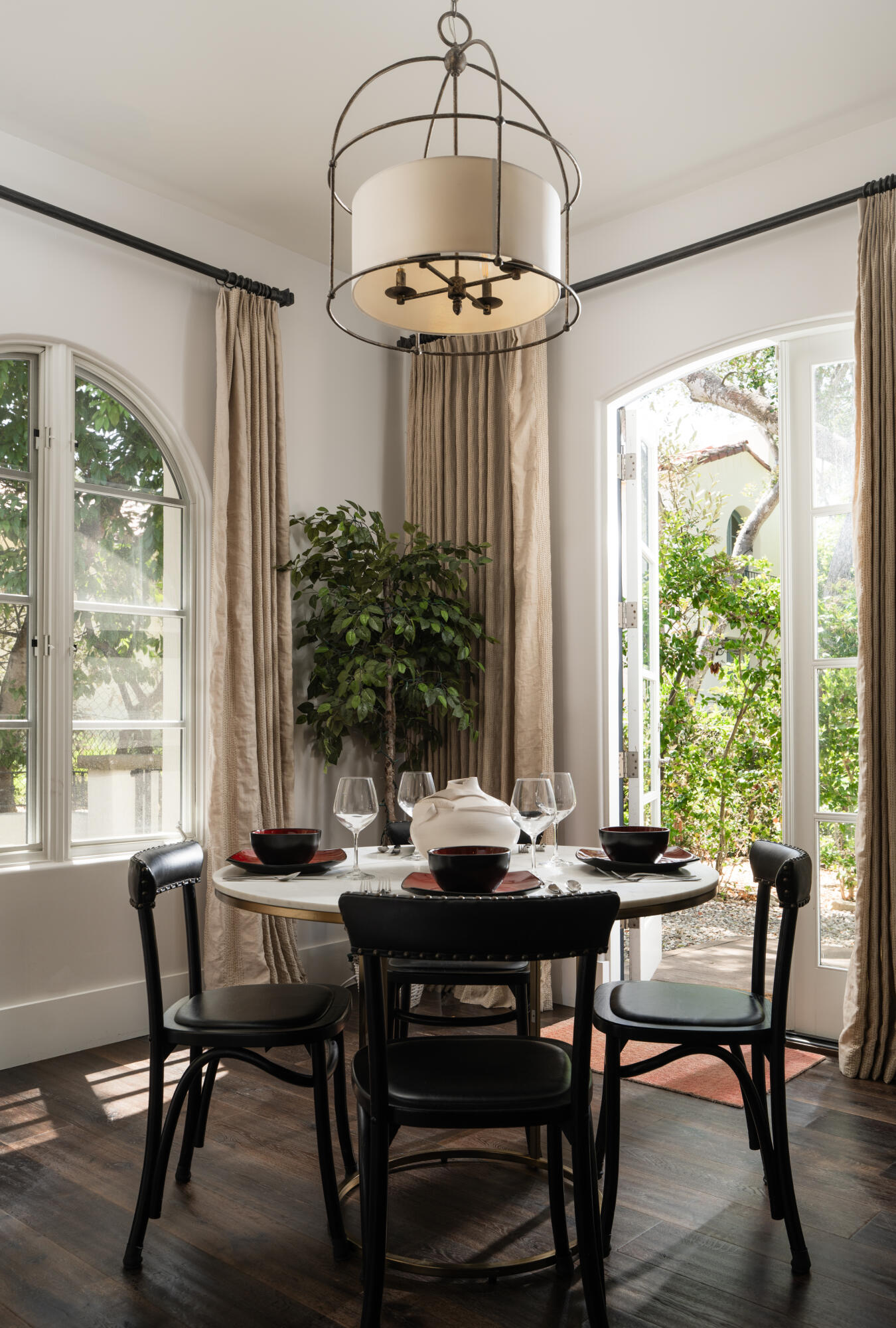 485 Monarch Lane Montecito, CA 93108 - Photo 8 of 28 a view of a dining room with furniture window and outside view