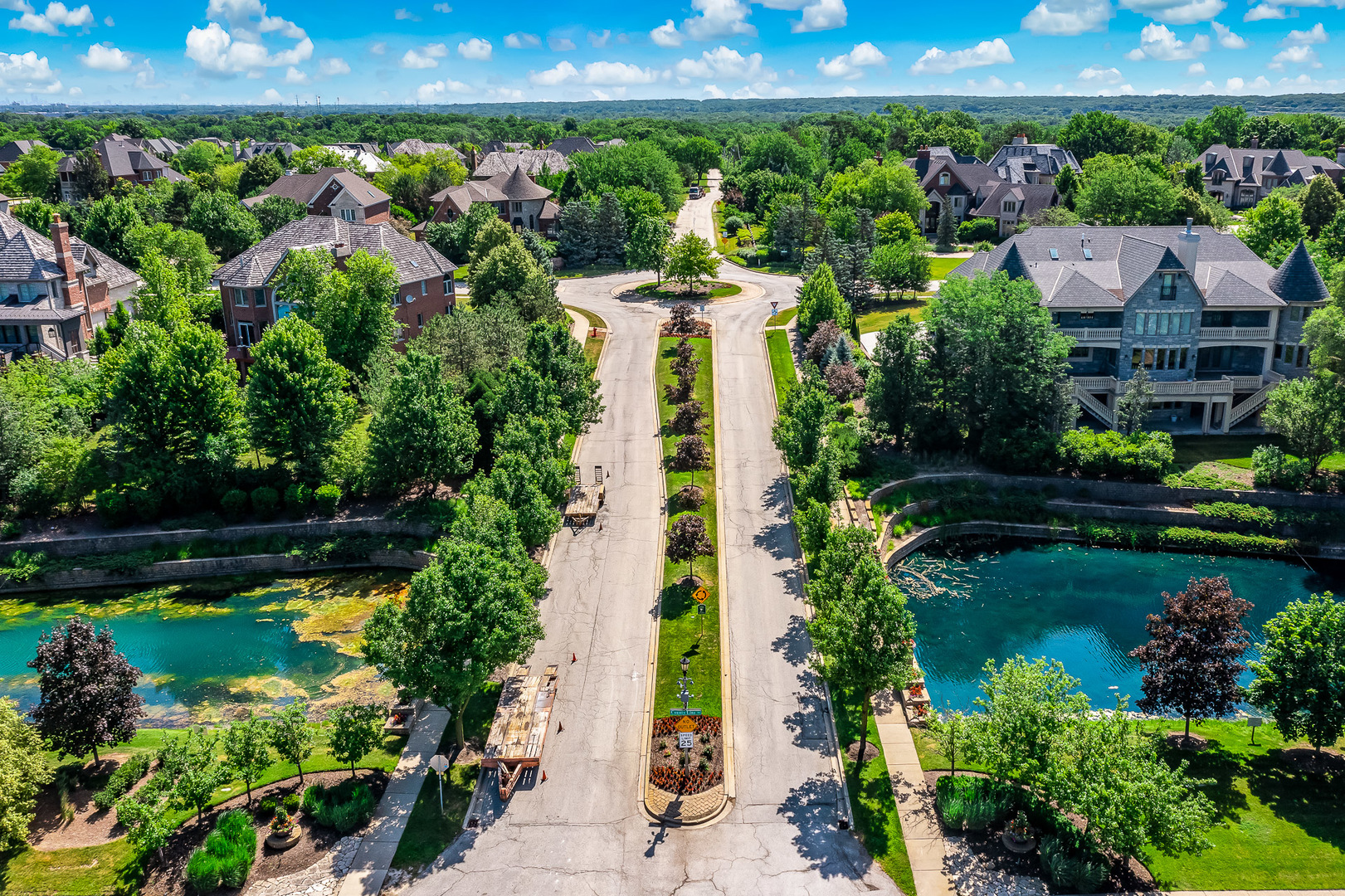 8886 Johnston Road Burr Ridge, IL 60527 - Photo 1 of 41 a view of a garden with a building in the background