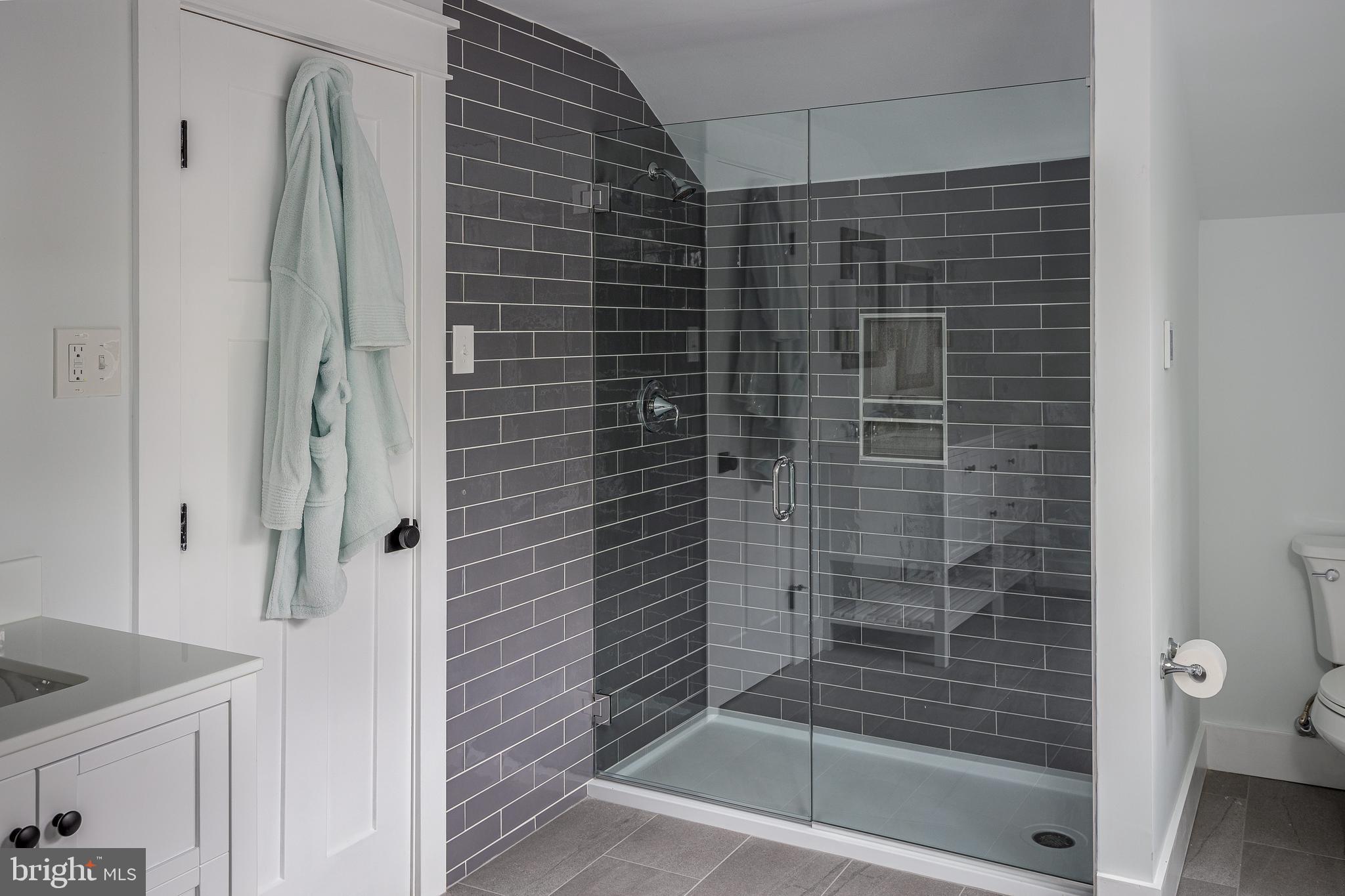 8 Hilltop Road Rose Valley, PA 19086 - Photo 39 of 51 Hall bath with large tile shower