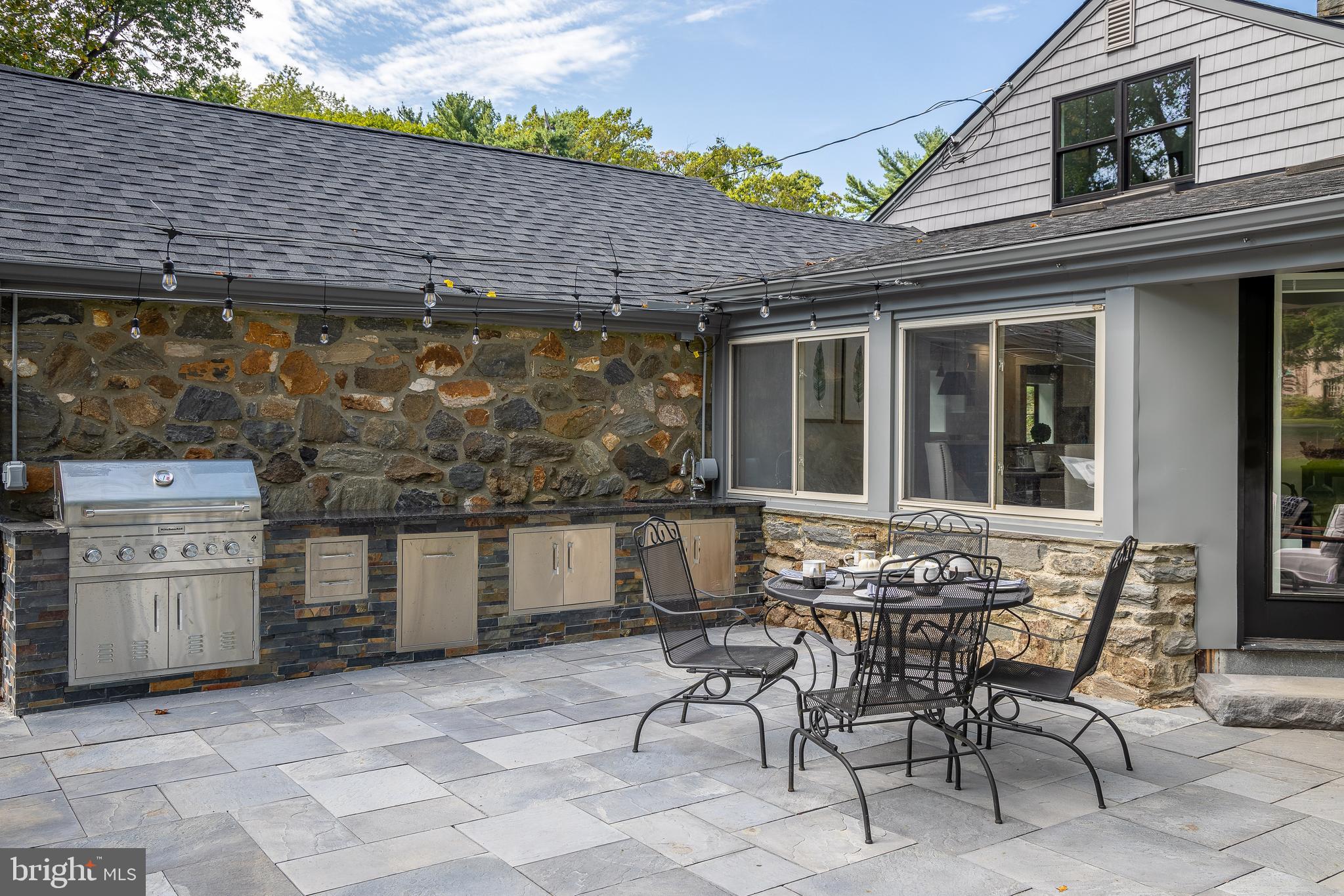 8 Hilltop Road Rose Valley, PA 19086 - Photo 48 of 51 Outdoor kitchen with grill, storage and sink!