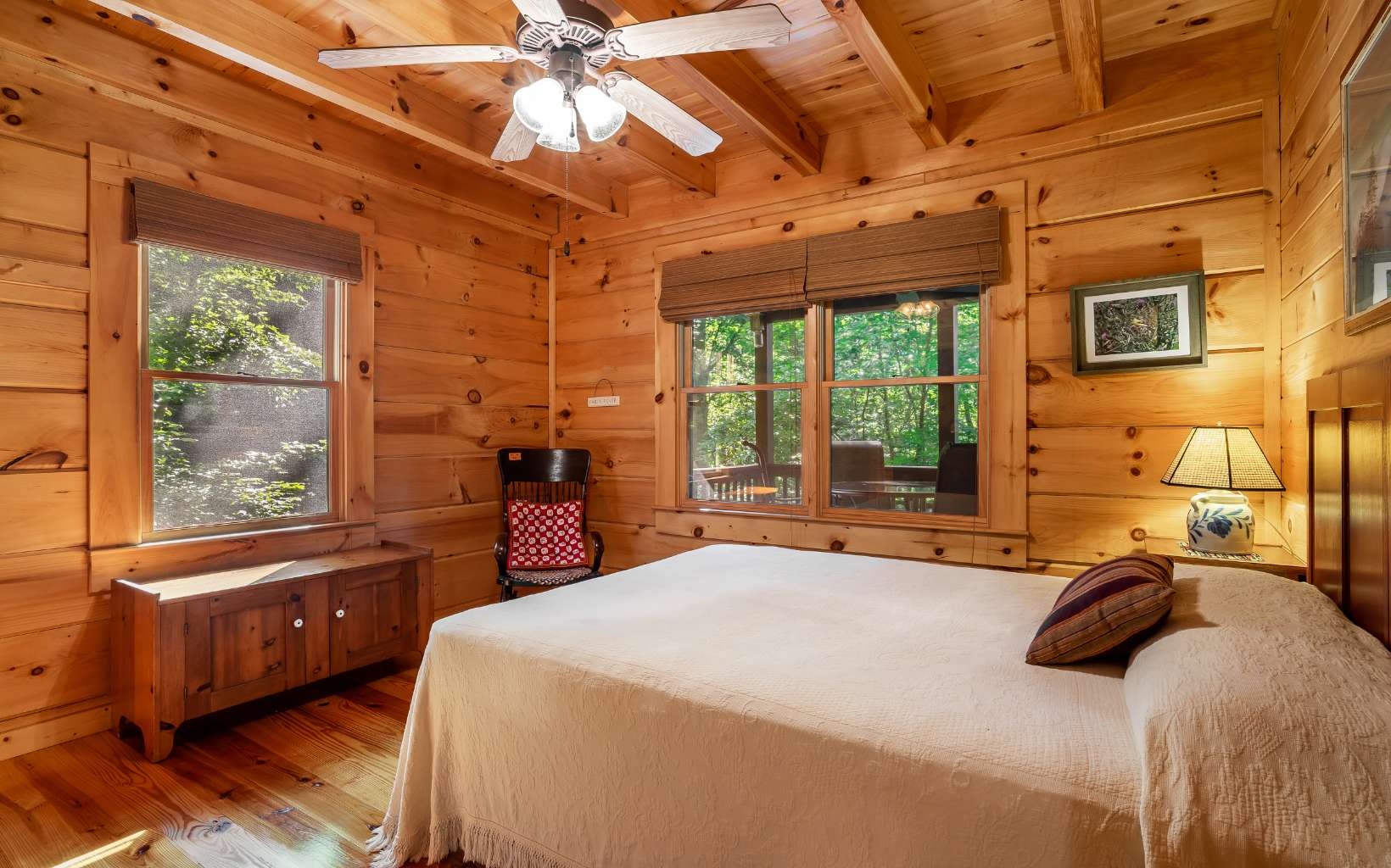 282 Papa Bear Path Cherry Log, GA 30522 - Photo 18 of 33 a bedroom with a bed and a large window with the outer view