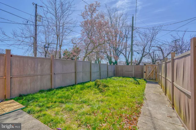 a view of backyard with green space