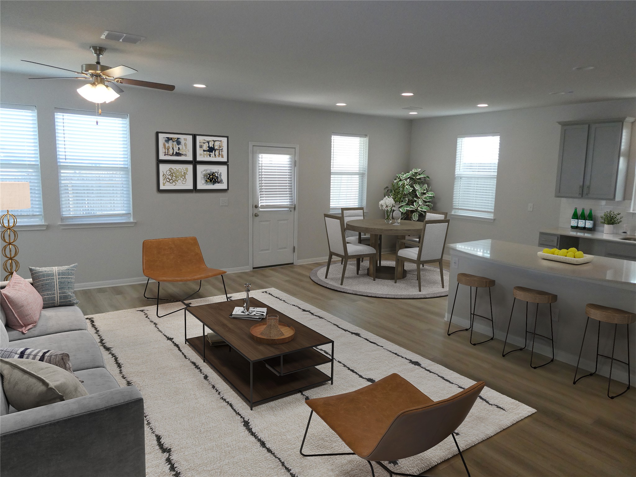 10906 Sentinel Drive Austin, TX 78747 - Photo 5 of 18 a living room with furniture and a wooden floor