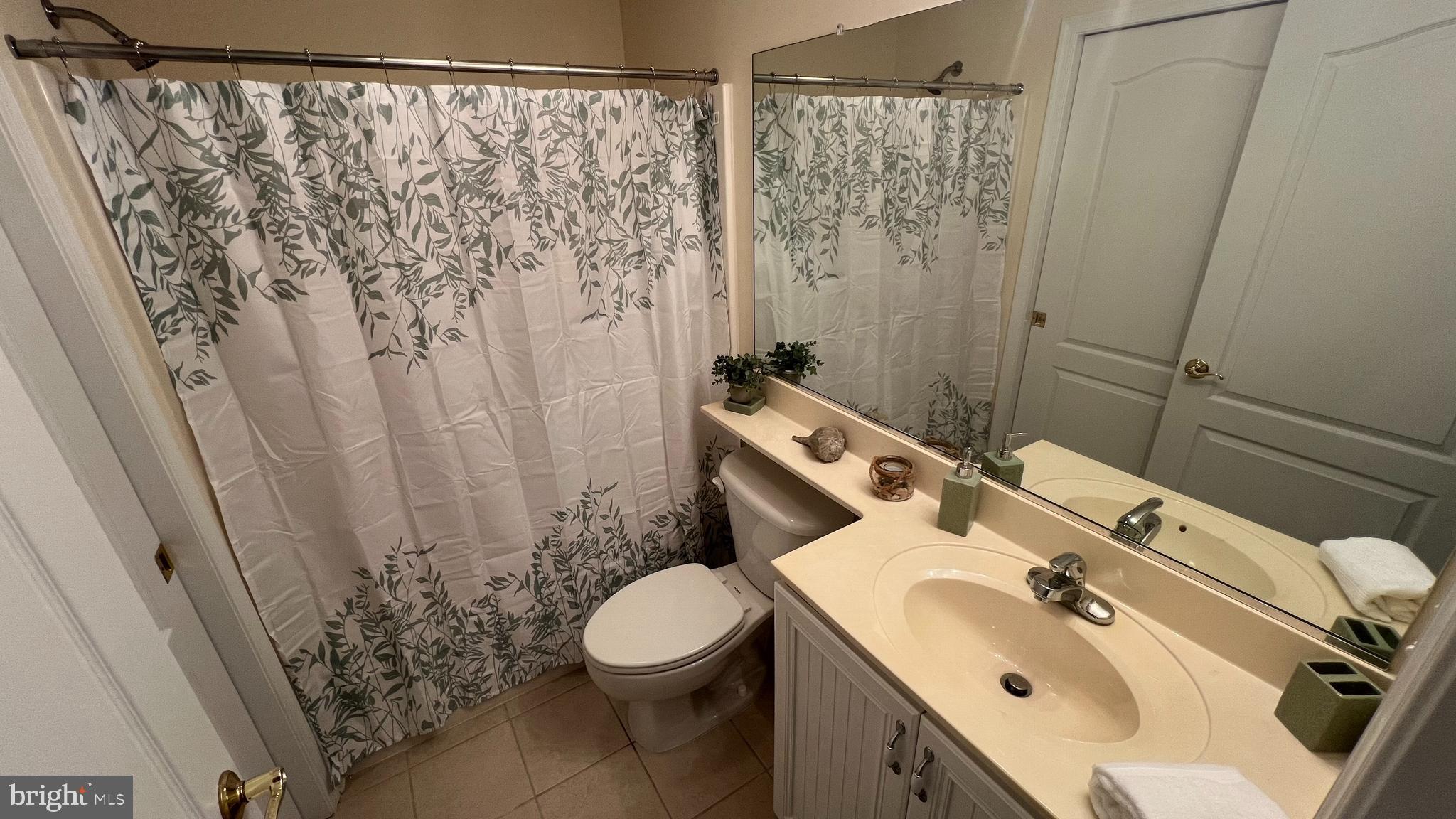 103 Williams Street, Unit 416 Crisfield, MD 21817 - Photo 29 of 38 a bathroom with a sink a toilet and shower curtain