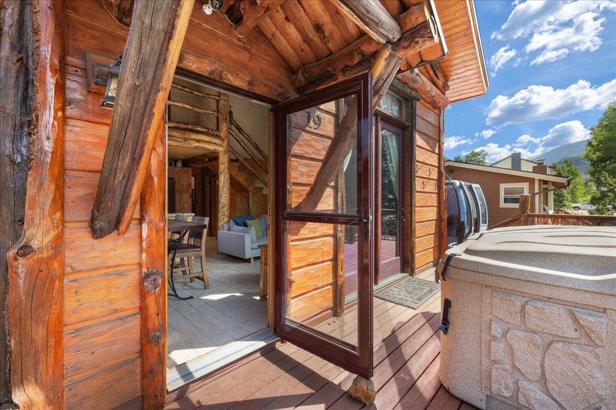19 East Hanson Road Keystone, CO 80435 - Photo 20 of 24 Wooden deck featuring a mountain view