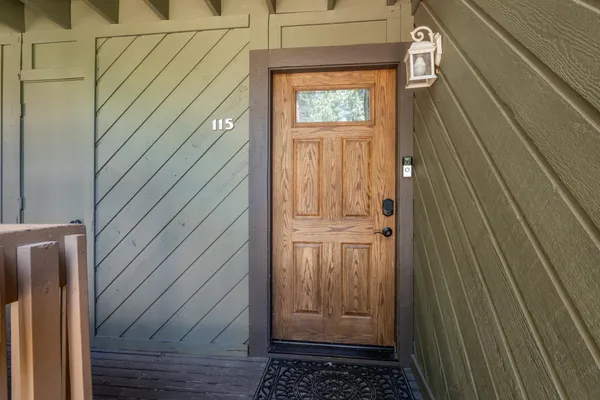 a door view with a sink