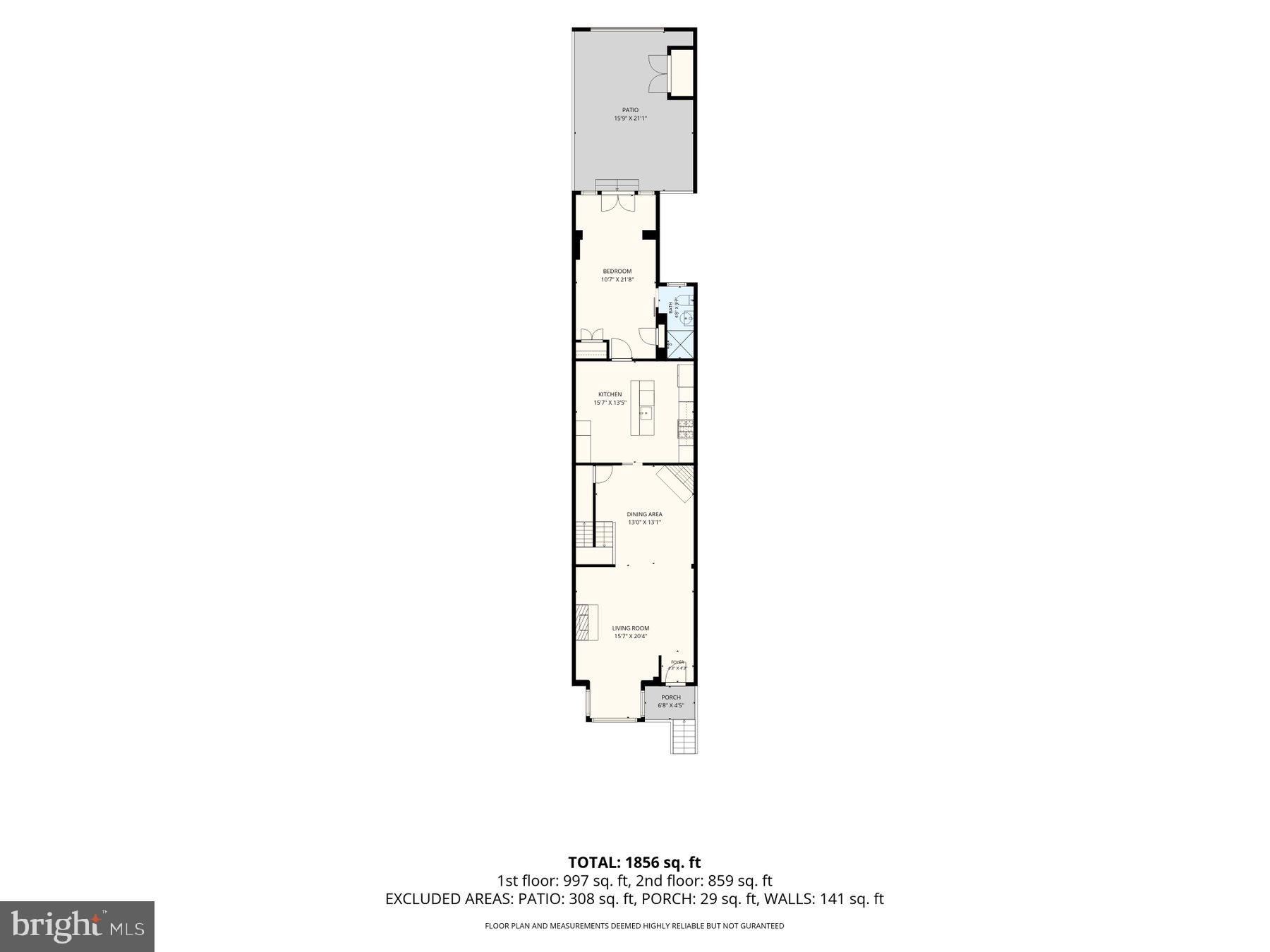 19 R Street Northwest, Unit A Washington, DC 20001 - Photo 36 of 37 Main level floor plan