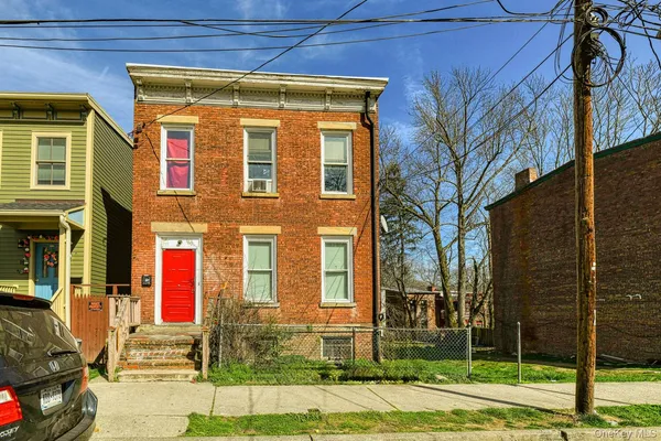 a front view of a house
