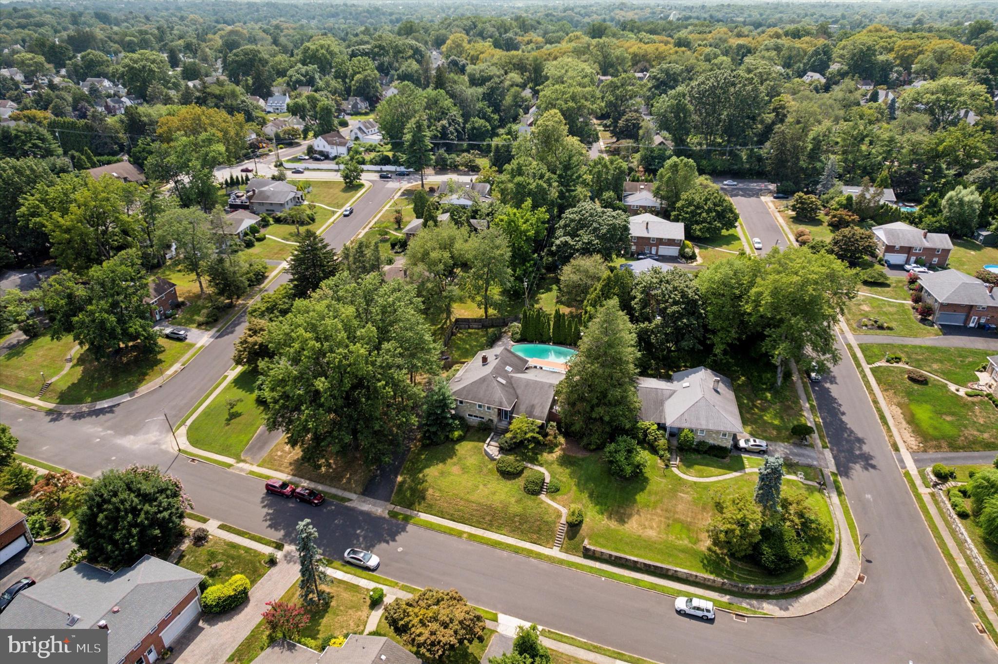 990 Indian Creek Road Jenkintown, PA 19046 - Photo 56 of 58 an aerial view of residential houses with outdoor space