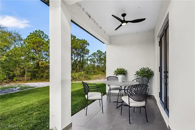 a outdoor view with a garden space