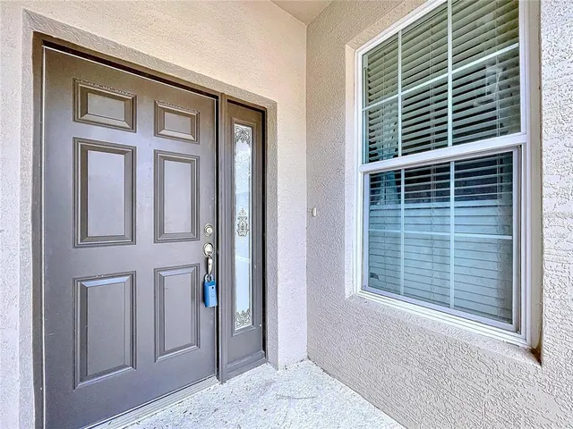 a view of front door of house