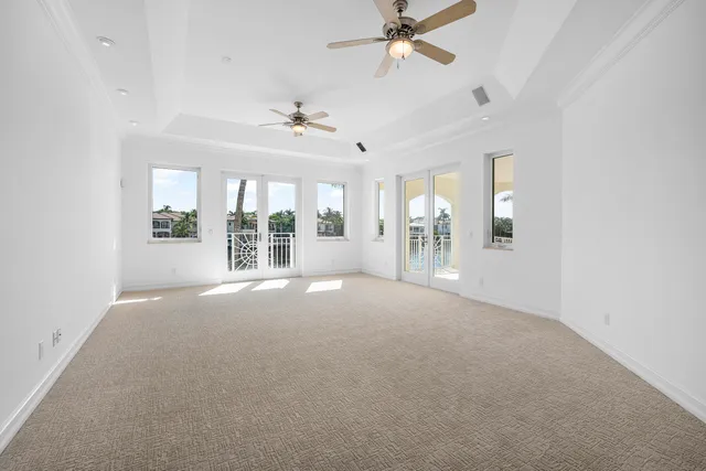 a view of a building from a balcony