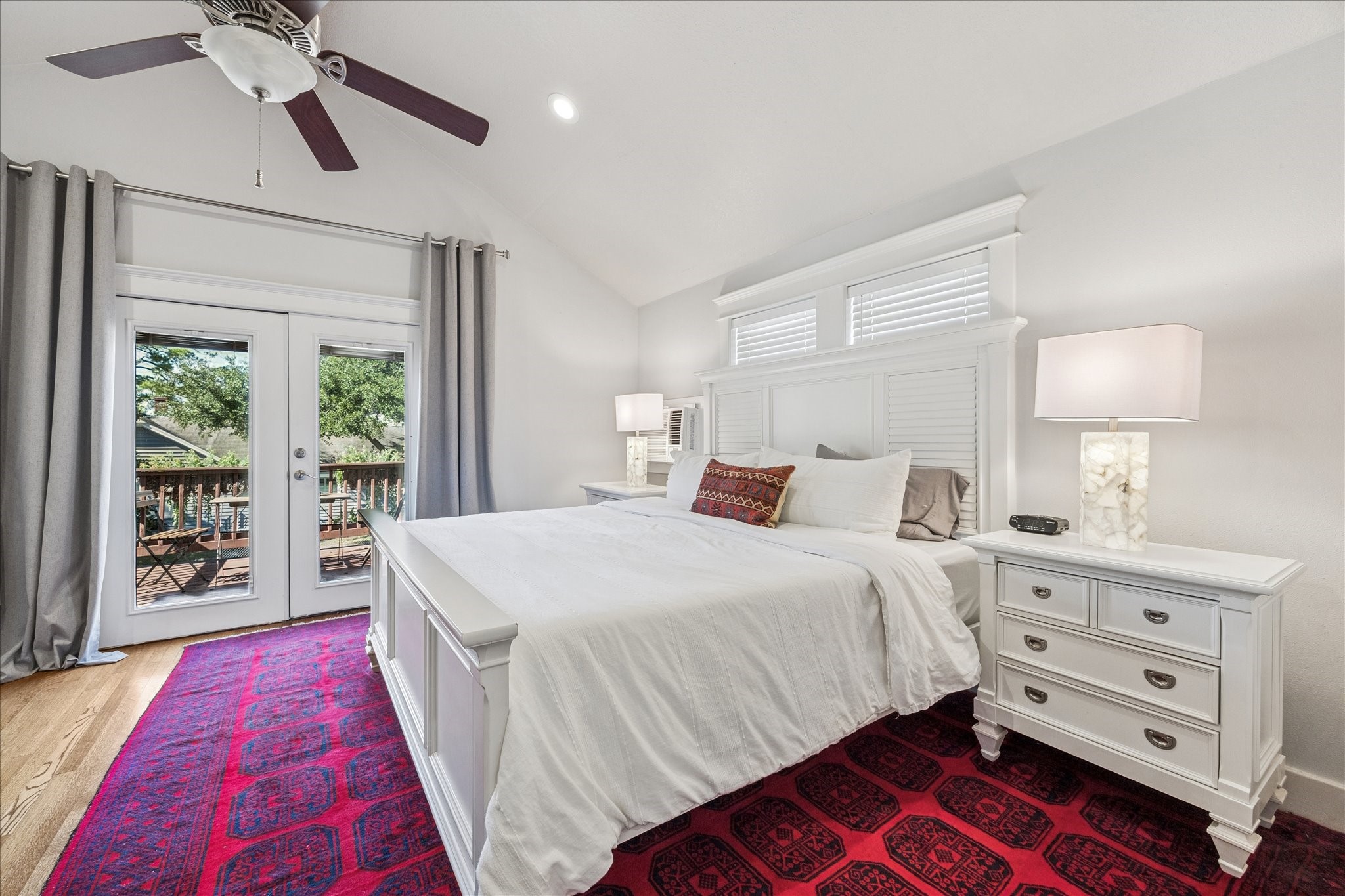 825 Merrill Street Houston, TX 77009 - Photo 19 of 37 Primary suite featuring French doors that open to a private balcony with charming views of the historic neighborhood.