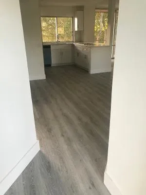 a room with a sink and window
