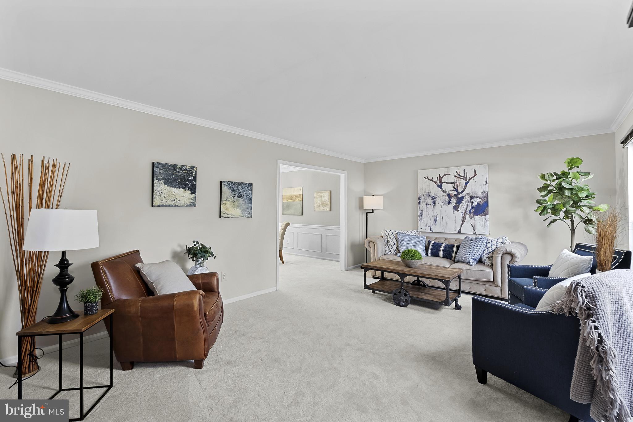 3 Moss Road Sterling, VA 20165 - Photo 12 of 77 Spacious + Bright Formal Living Room w/ New Carpet