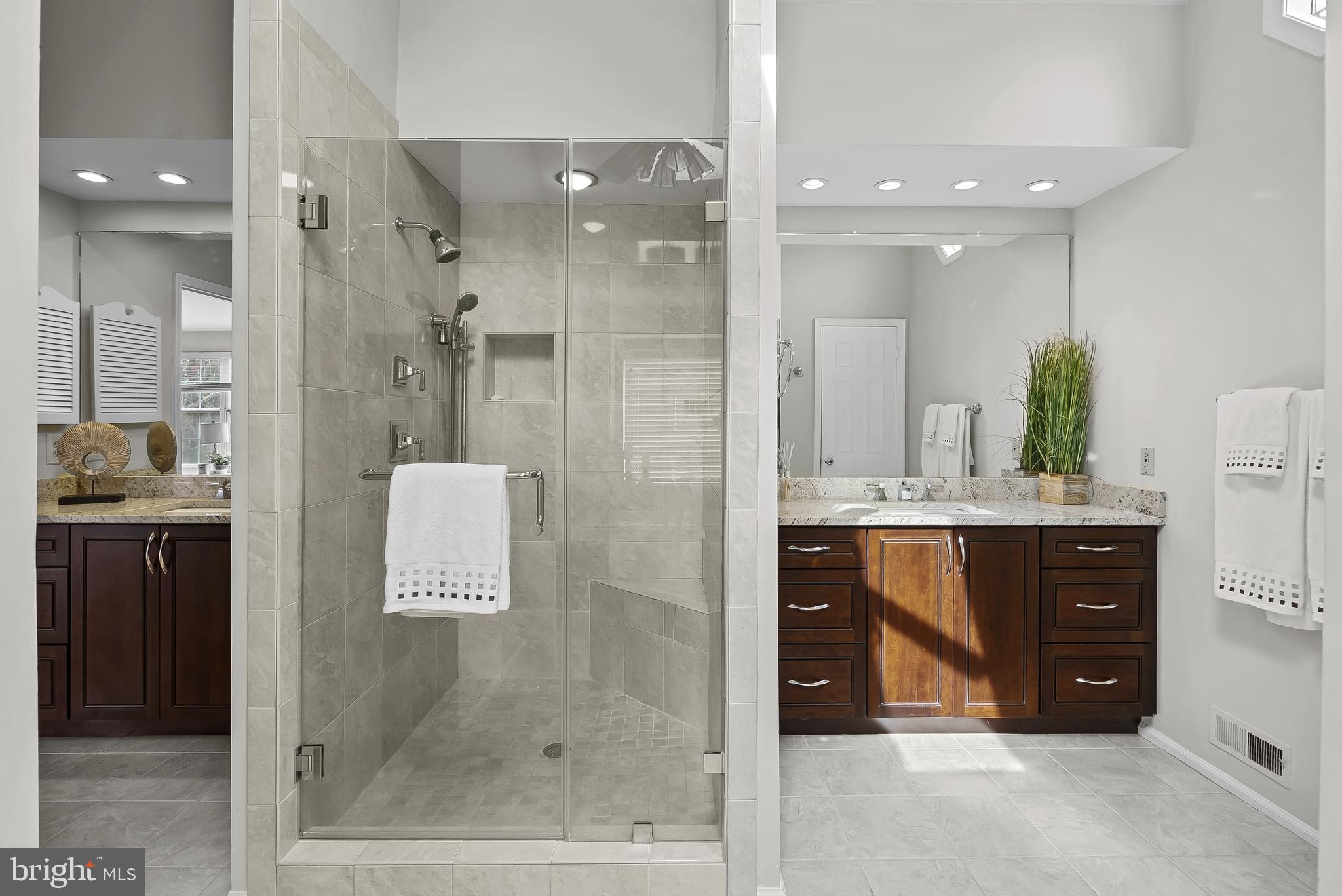 3 Moss Road Sterling, VA 20165 - Photo 41 of 77 Gorgeous Framelsss Glass Shower & Heated Floors!