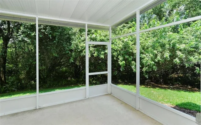 a view of a garden from a window