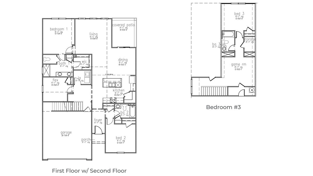 124 Morning View Way Moncks Corner, SC 29461 - Photo 36 of 36 Archer Floorplan Two-Story