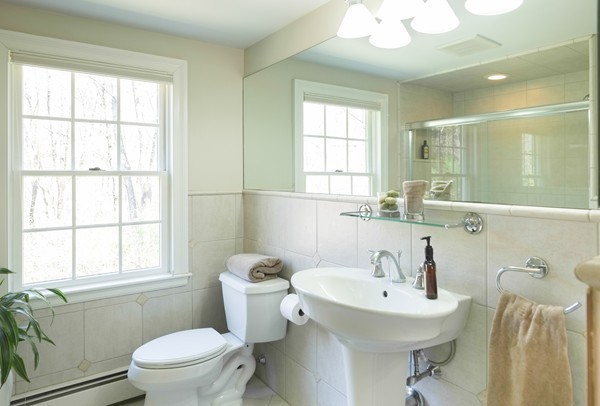123 Draper Road Wayland, MA 01778 - Photo 25 of 30 a bathroom with a sink toilet and shower