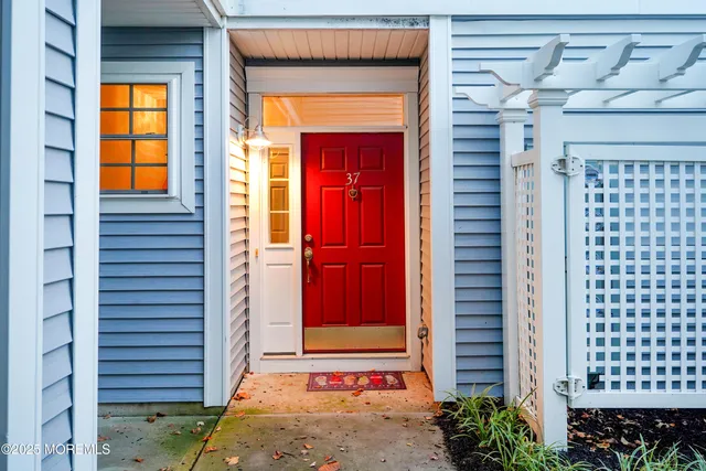 a view of front door of house