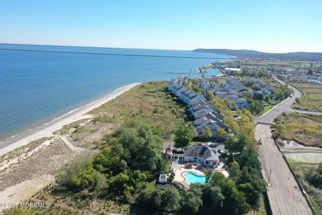 a view of swimming pool from a balcony