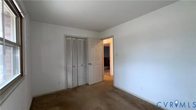 an empty room with a window