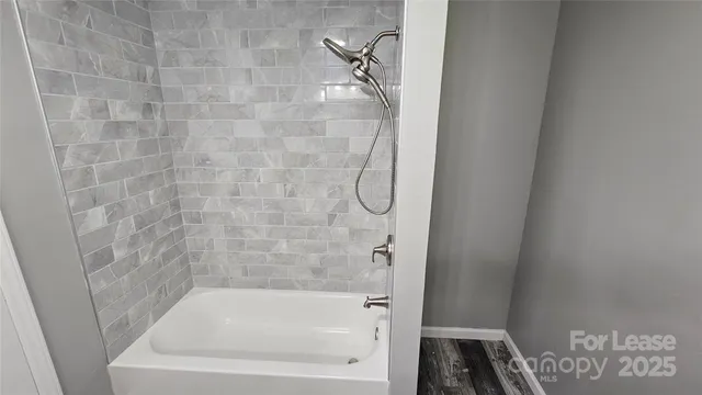 a bathroom with a bath tub and a shower