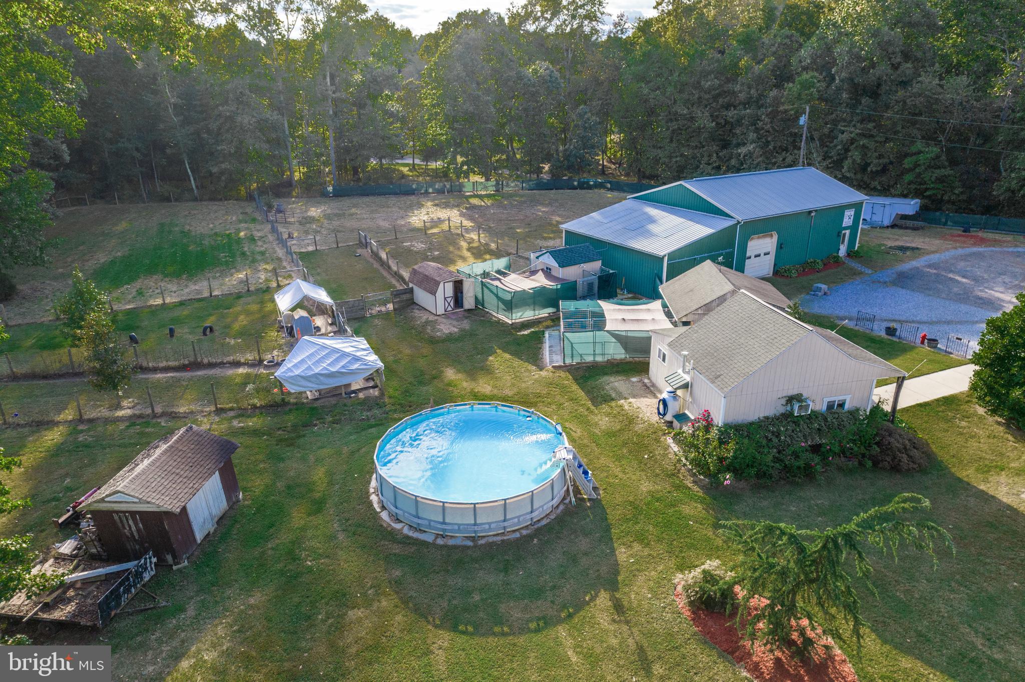 77 Kerlin Road Salem, NJ 08079 - Photo 2 of 44 View of the barn, house and pool