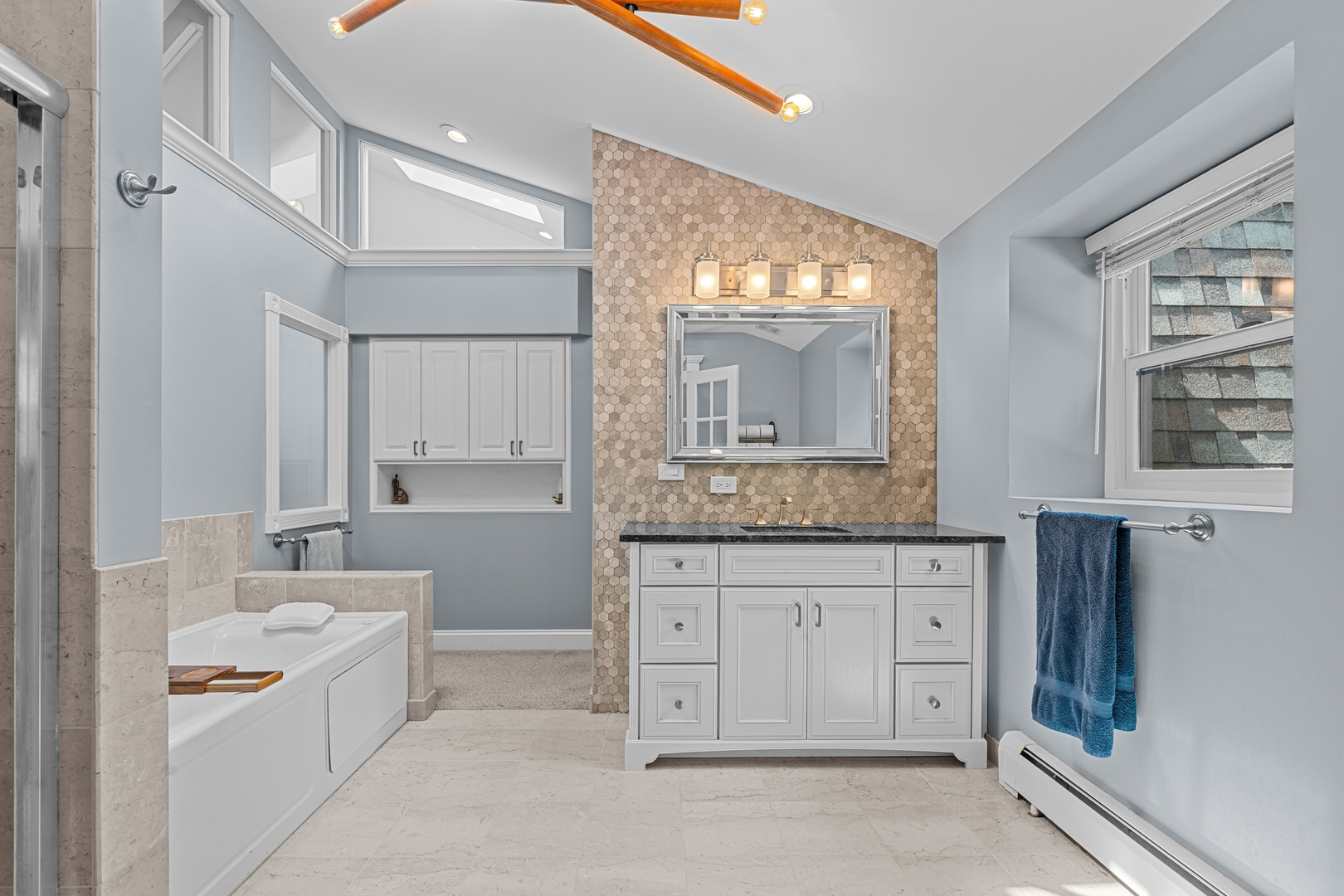 906 Bridle Lane Cary, IL 60013 - Photo 39 of 61 a bathroom with a granite countertop sink mirror and