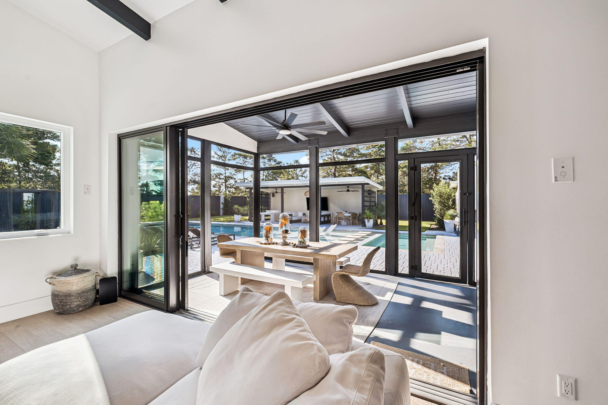 114 Surfside Drive Santa Rosa Beach, FL 32459 - Photo 13 of 45 a living room with furniture and a large window