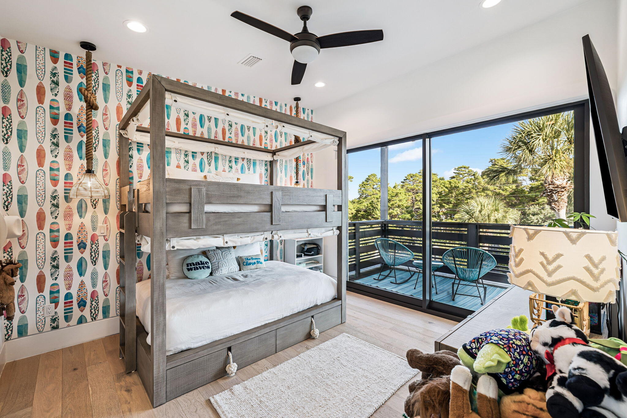 114 Surfside Drive Santa Rosa Beach, FL 32459 - Photo 20 of 45 a bedroom with furniture and a large window