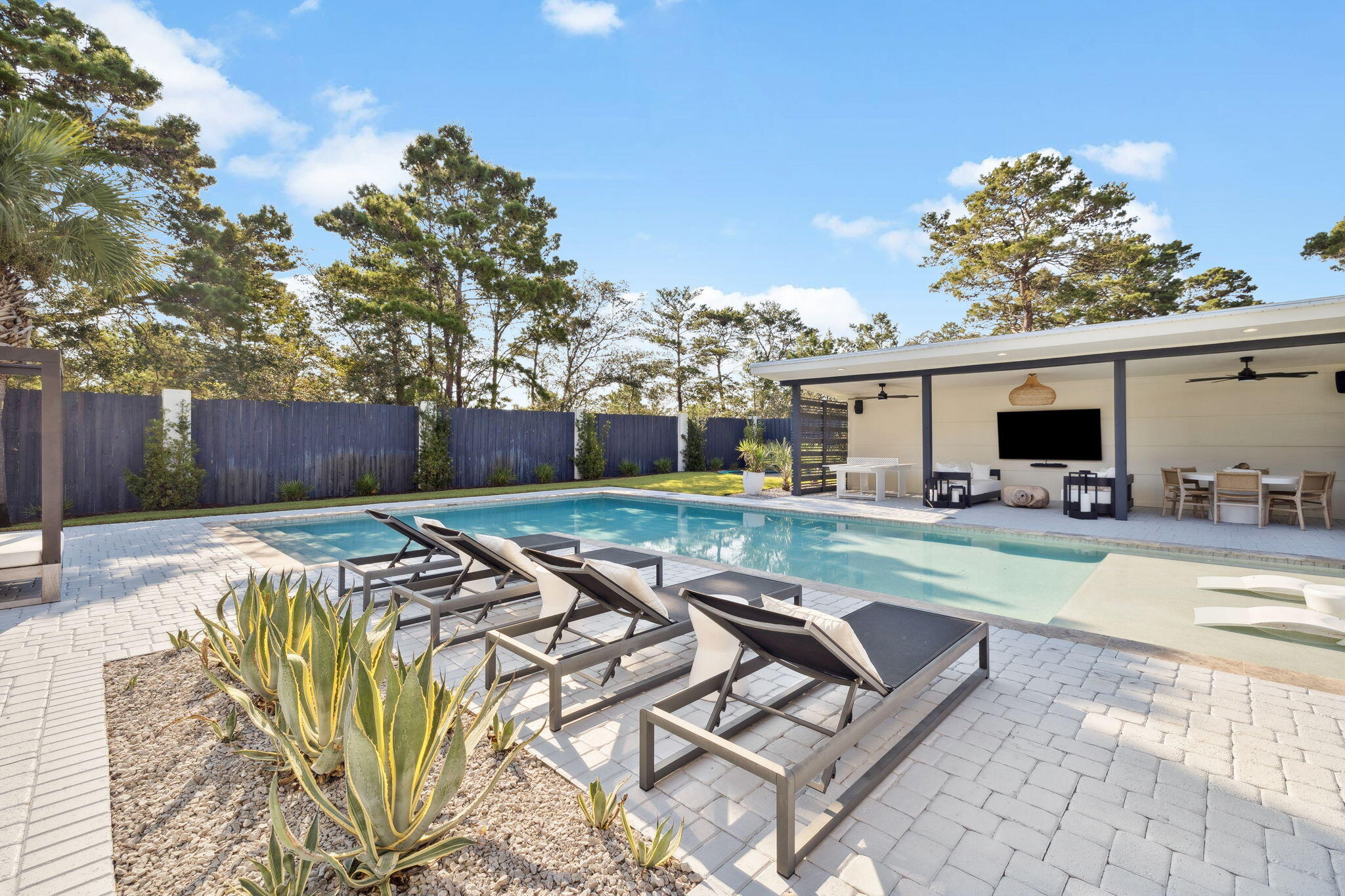114 Surfside Drive Santa Rosa Beach, FL 32459 - Photo 29 of 45 a view of swimming pool with garden and patio