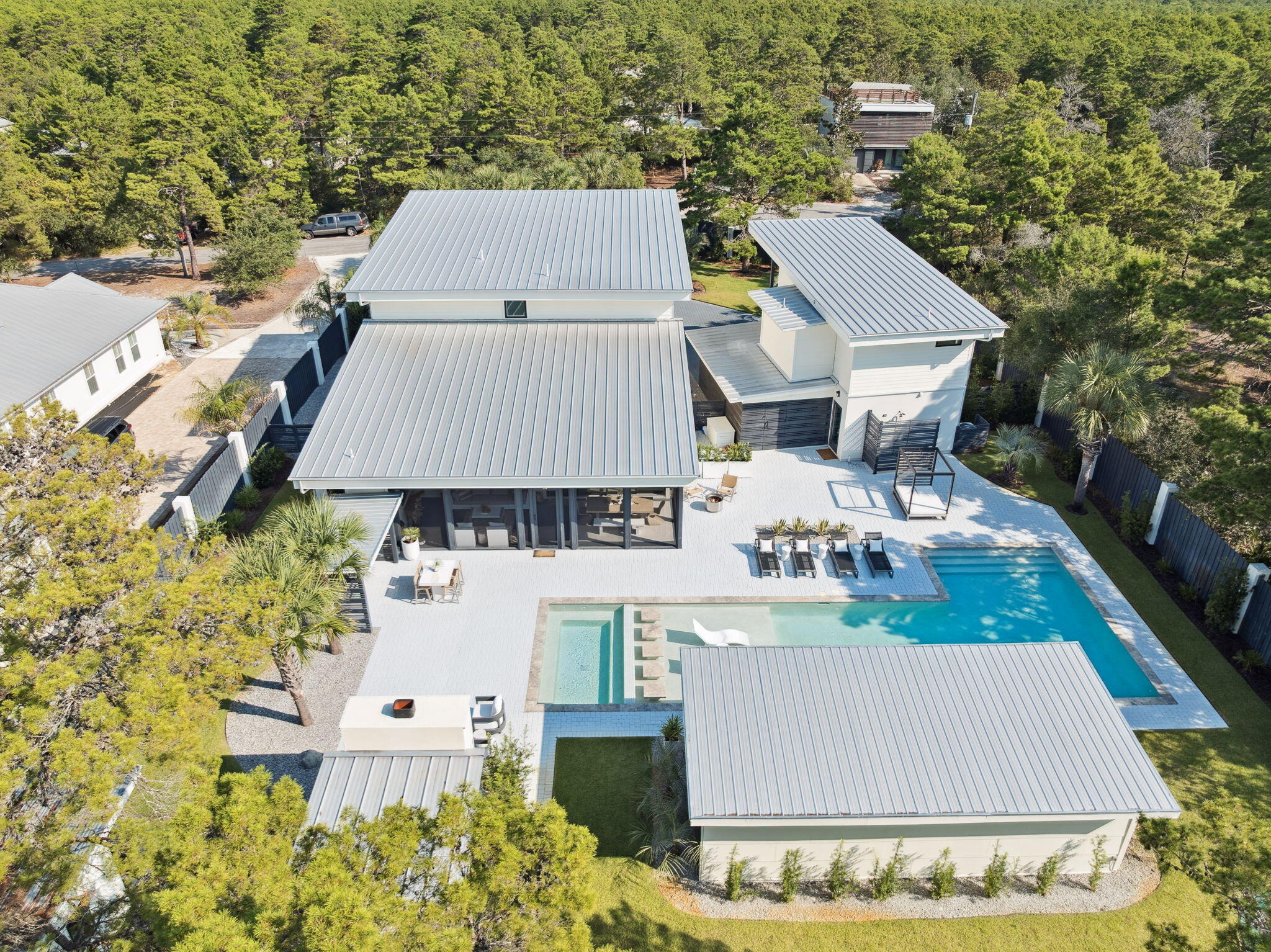 114 Surfside Drive Santa Rosa Beach, FL 32459 - Photo 42 of 45 an aerial view of a house with yard swimming pool and outdoor seating
