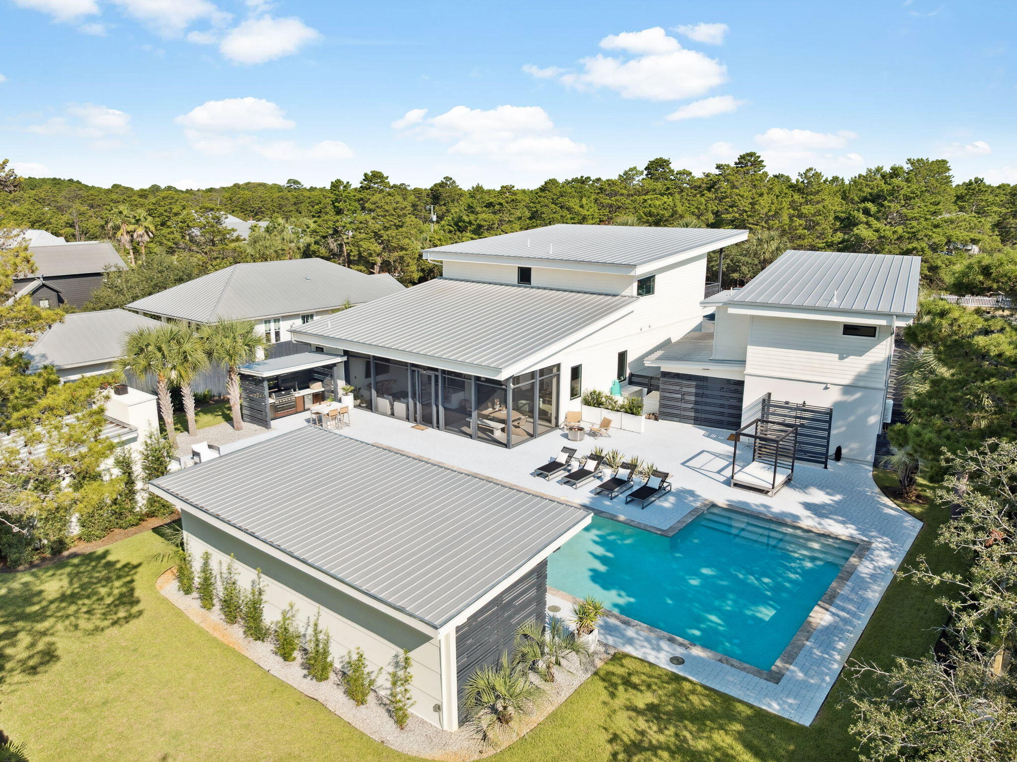 114 Surfside Drive Santa Rosa Beach, FL 32459 - Photo 44 of 45 an aerial view of a house with a garden