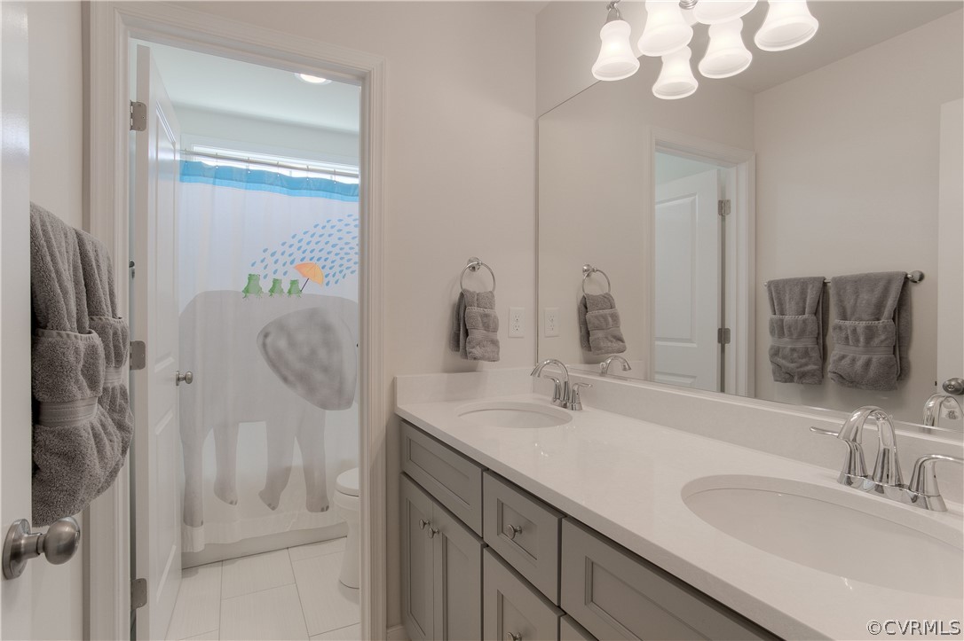 16019 Longlands Road Chesterfield, VA 23832 - Photo 31 of 50 Hallway bathroom includes a new double vanity with