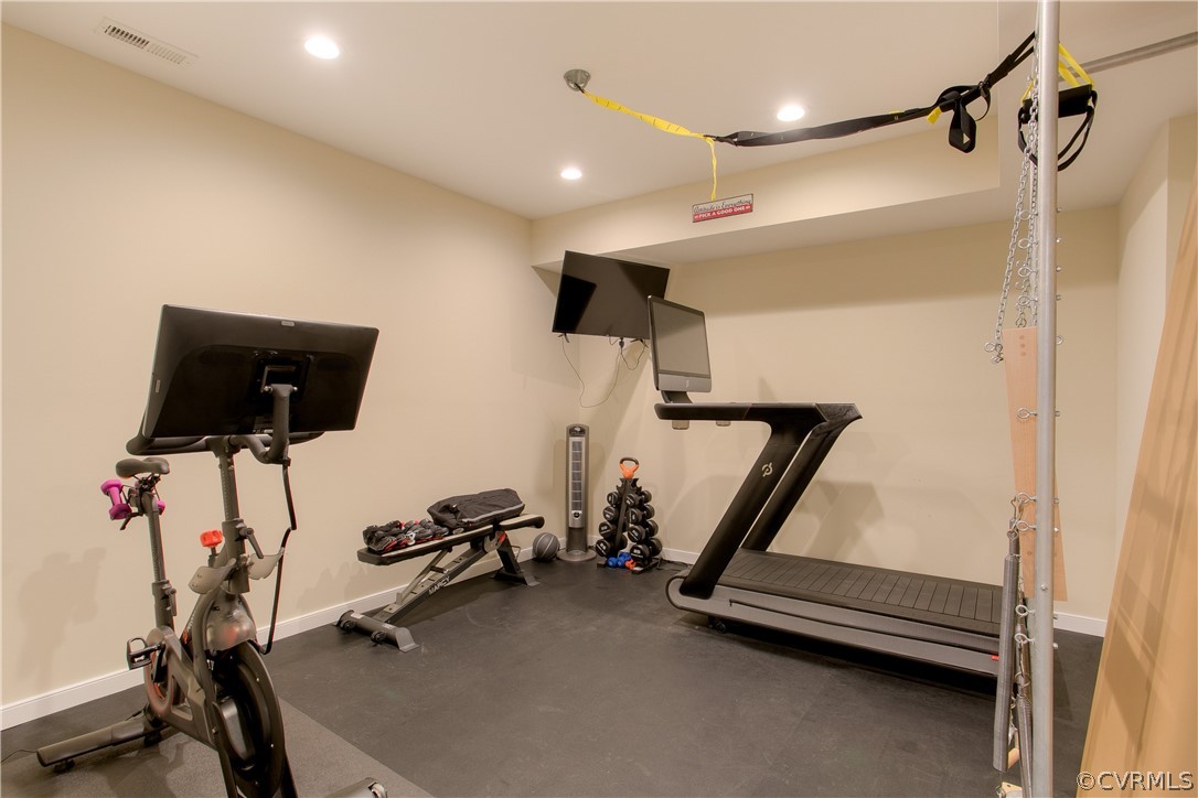 16019 Longlands Road Chesterfield, VA 23832 - Photo 42 of 50 Newly finished workout room space could also be a
