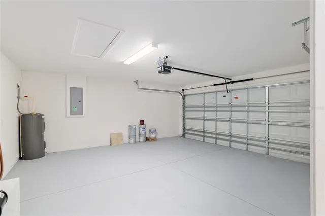 a view of a garage room