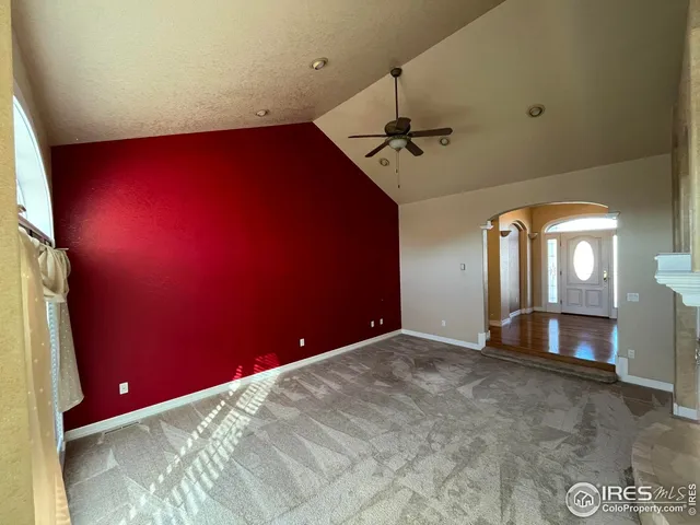 a view of a livingroom with a staircase