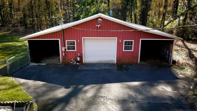 a view of a room with racks