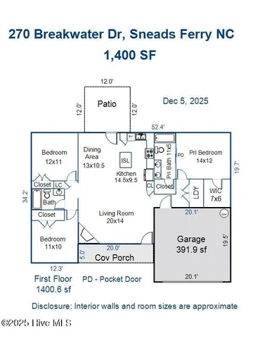 $2,175 | 270 Breakwater Drive, Sneads Ferry, NC 28460