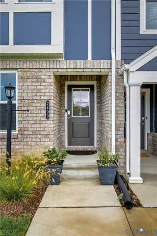 a front view of a building