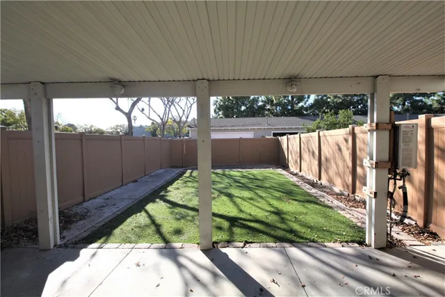 a view of a backyard with a garden
