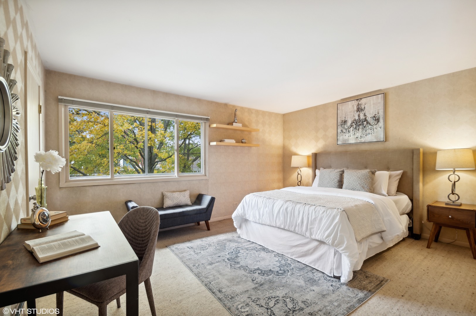 1734 Birch Road Northbrook, IL 60062 - Photo 15 of 27 a bedroom with a bed and a large window