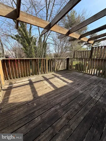 a view of deck with wooden floor
