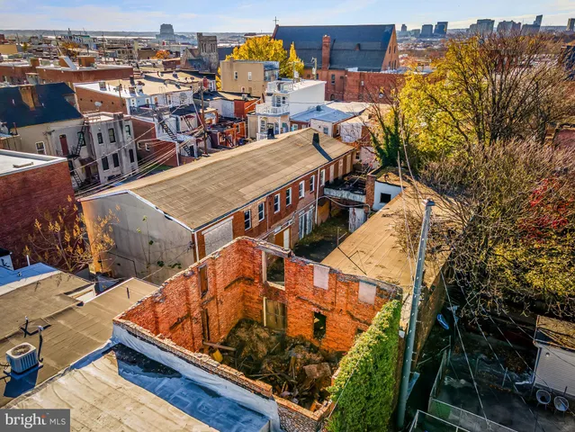 an aerial view of a city