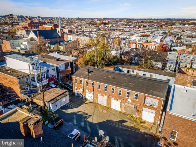 a view of a swimming pool with an ocean view