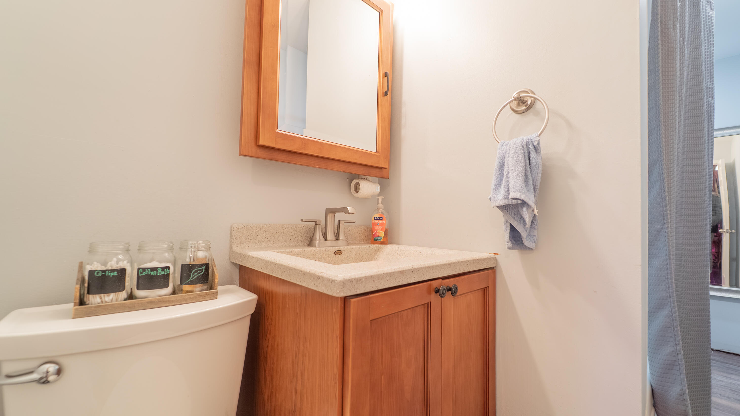 3161 Pulaski Street Hobart, IN 46342 - Photo 15 of 22 a bathroom with a sink and a mirror