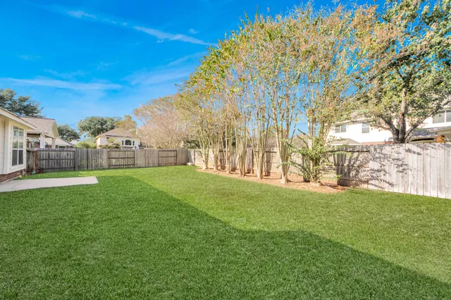 a view of yard with tree s